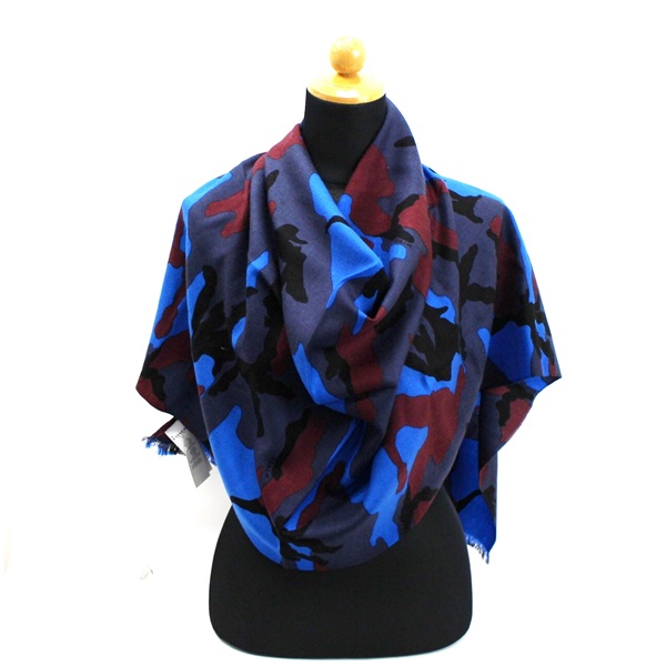 楽天市場】コーチ ウール 未使用 ストール ショール ブルー×グレー