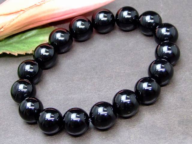 楽天市場】63504 鑑別書付き モリオン 黒水晶 12mm 5A ブレスレット