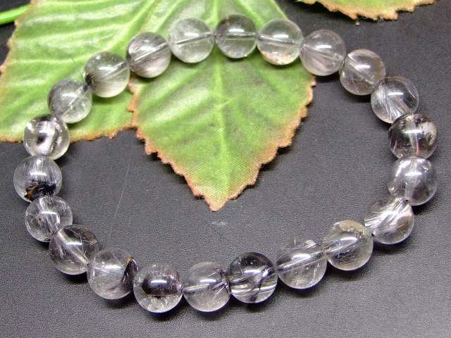 楽天市場】65482 プラチナルチルクォーツ 針水晶 8mm AAA ブレスレット