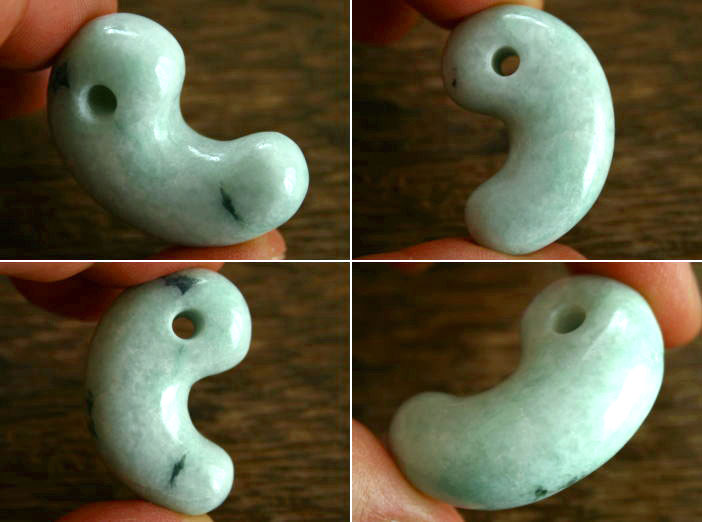 楽天市場】糸魚川翡翠勾玉 M01475豊翠 作36mm*24mm*12mm : 糸魚川