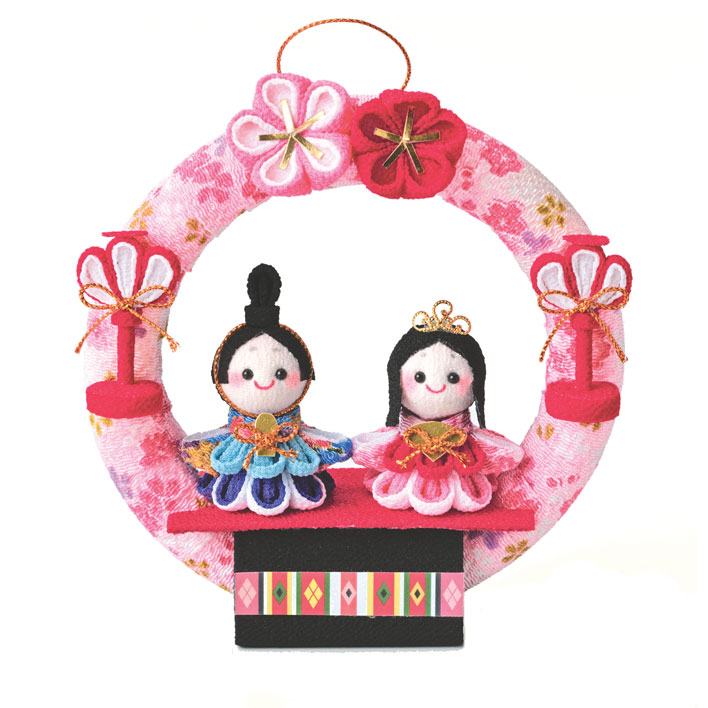 楽天市場】つまみ細工で作る雛飾り「わっか雛」（お内裏様とお雛様