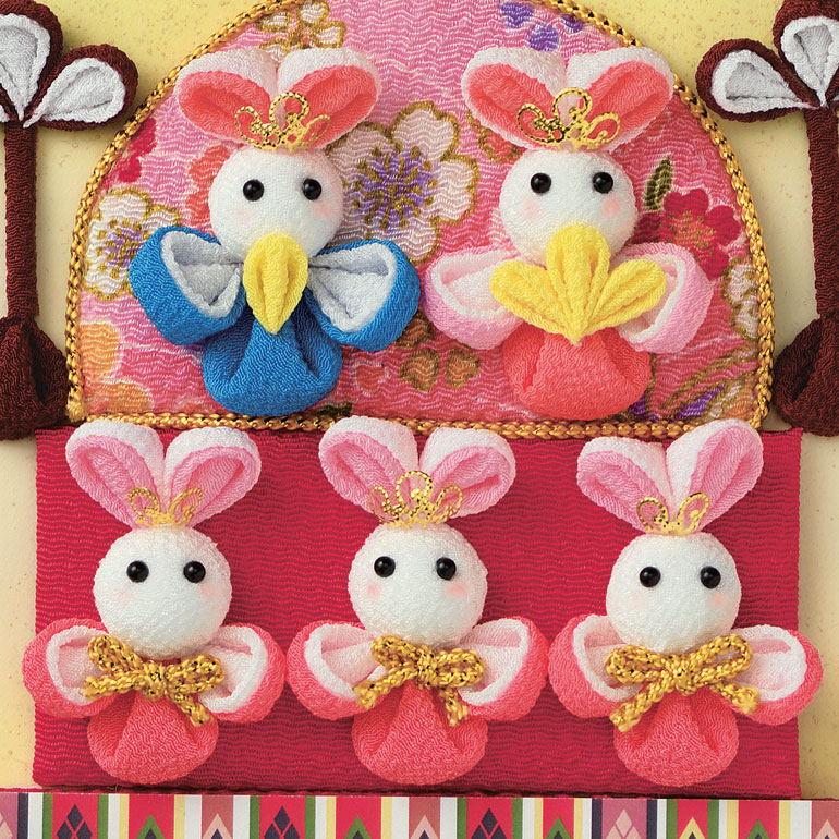 楽天市場】うさぎ の お雛様 手作りキット 色紙タイプ ウサギ 手芸