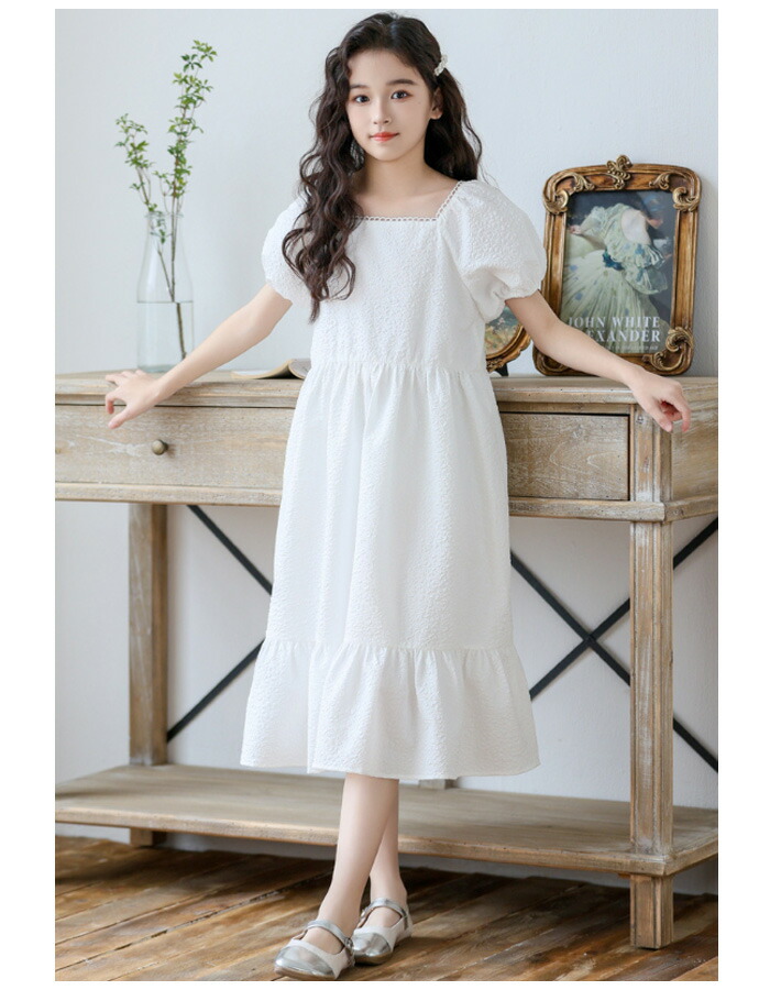 楽天市場】韓国子供服 白 ワンピース 女の子 プリンセス ワンピース