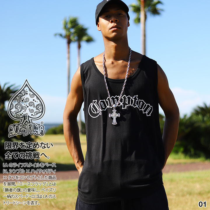 楽天市場】ACEFLAG ノースリーブ メンズ 春夏用 黒/白 大きいサイズ