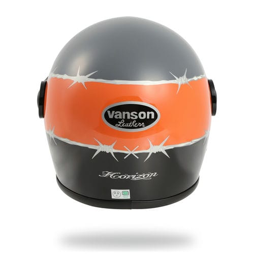 楽天市場】フルフェイスへルメット バイク VANSON コラボ オレンジ S