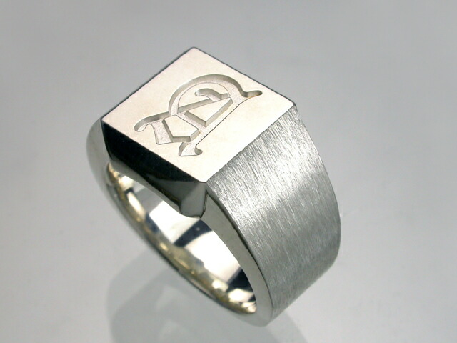 楽天市場】イニシャルリング シルバー Silver アルファベット オールド