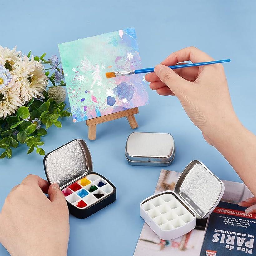 楽天市場】3個セット パレット 小さい 水彩画 調色パレット 水彩ケース