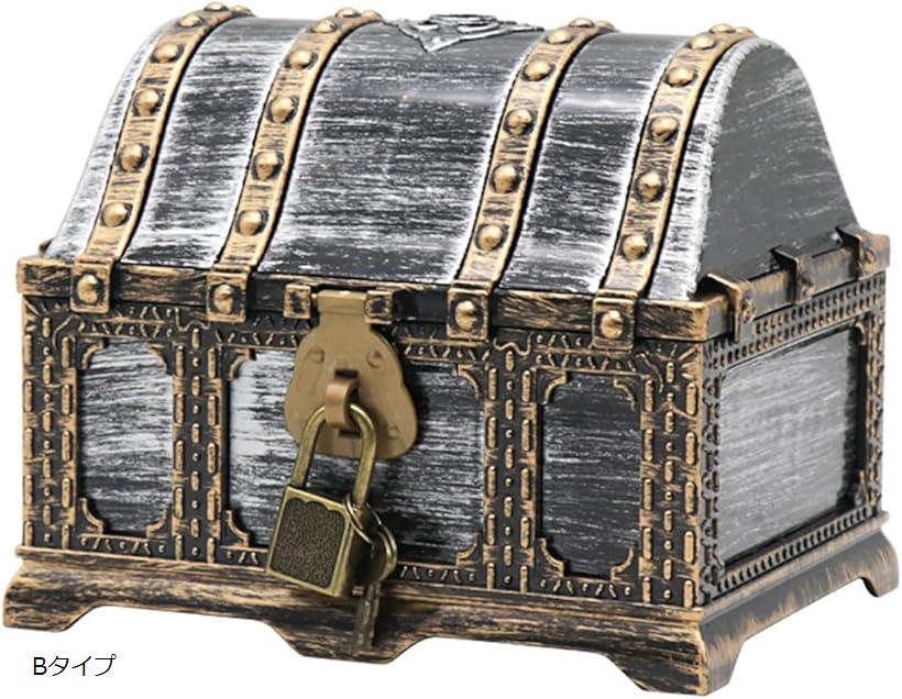 楽天市場】宝箱 小物入れ 収納 ボックス 鍵付き アンティーク 海賊