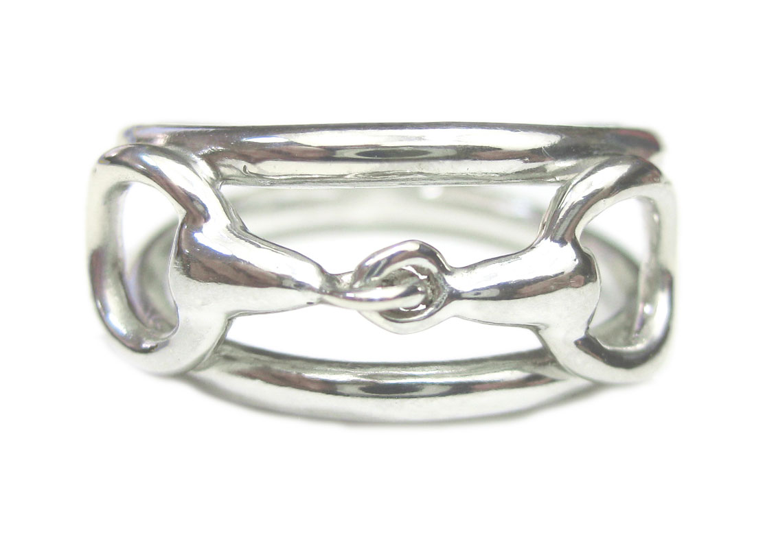 楽天市場】ハミ・ビット・シルバーリングシルバー925ホースシュー