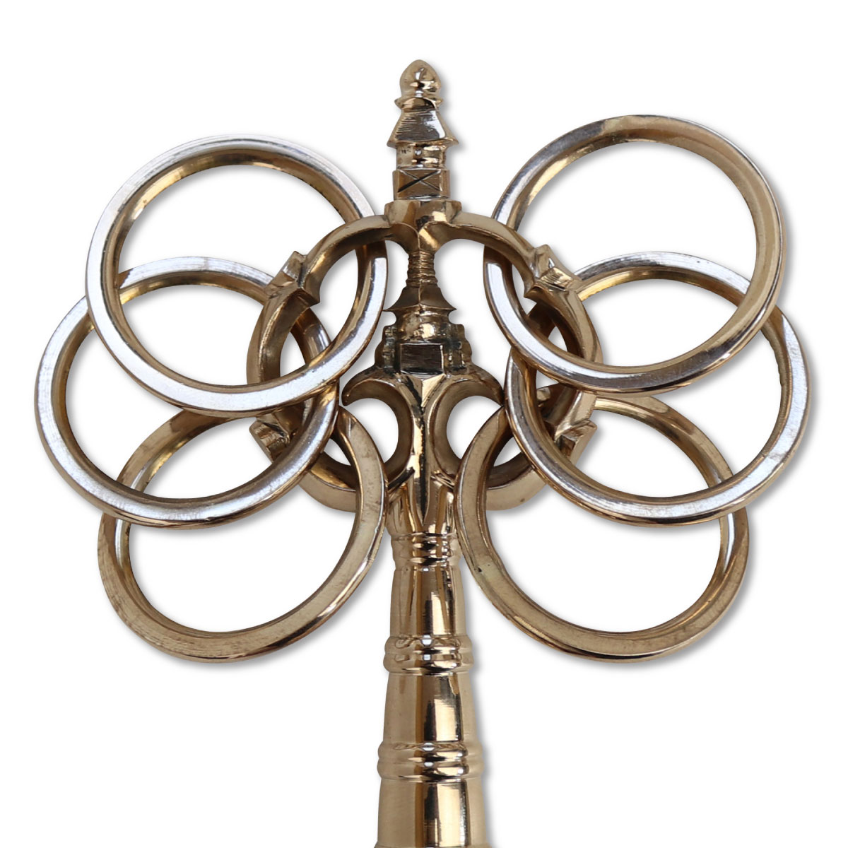 楽天市場】錫杖 手錫杖 本焼き 六環 六? 33cm 中 : 御朱印帳の高野山法徳堂