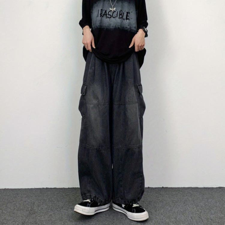 楽天市場】 カーゴパンツ 美脚 デニムパンツ ワイドパンツ 大きい