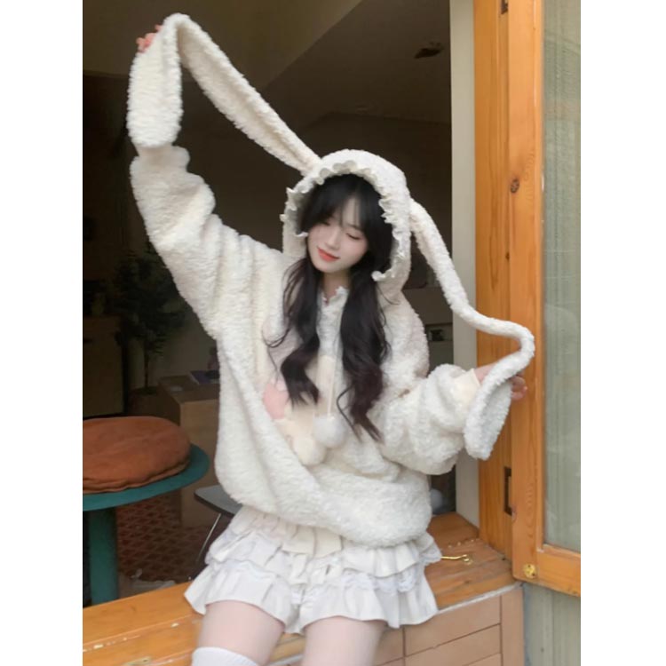 楽天市場】森ガール 地雷系 スウェット うさぎ耳 ゆったり トップス