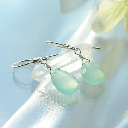 楽天市場】ブルー カルセドニー（ピアス｜レディースジュエリー