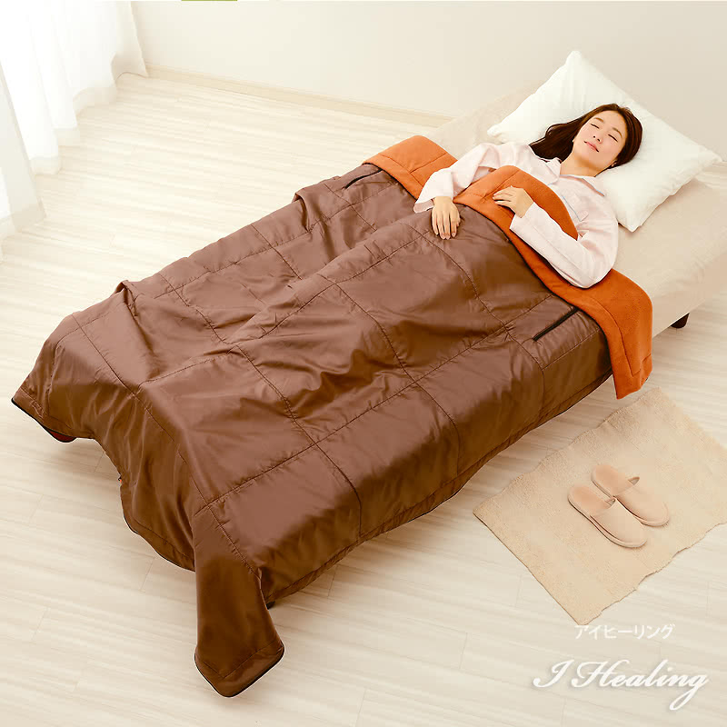 未使用【毛布にもなるあったか寝袋】 吸湿発熱わた+アルミシート 3way