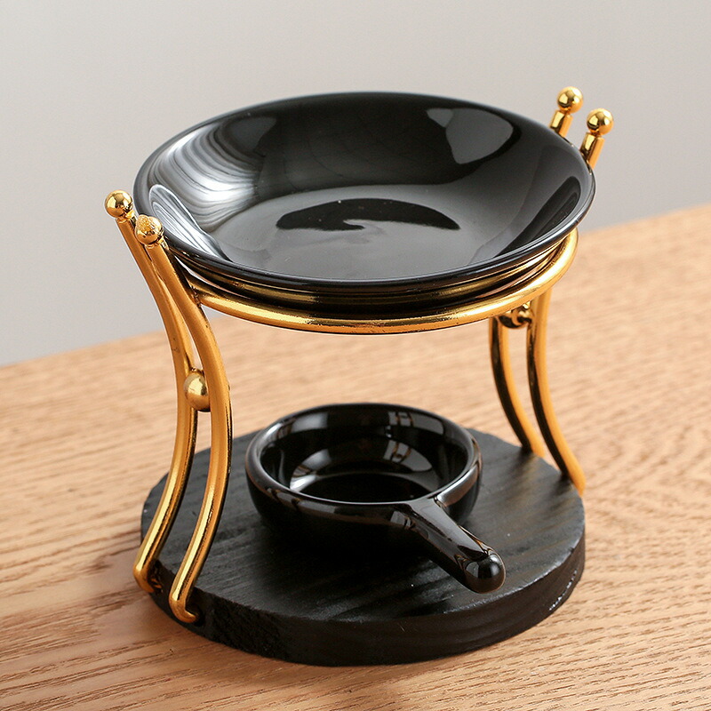 楽天市場】新型 黒 アロマポット 陶器 アロマ炉 茶香炉 アロマ