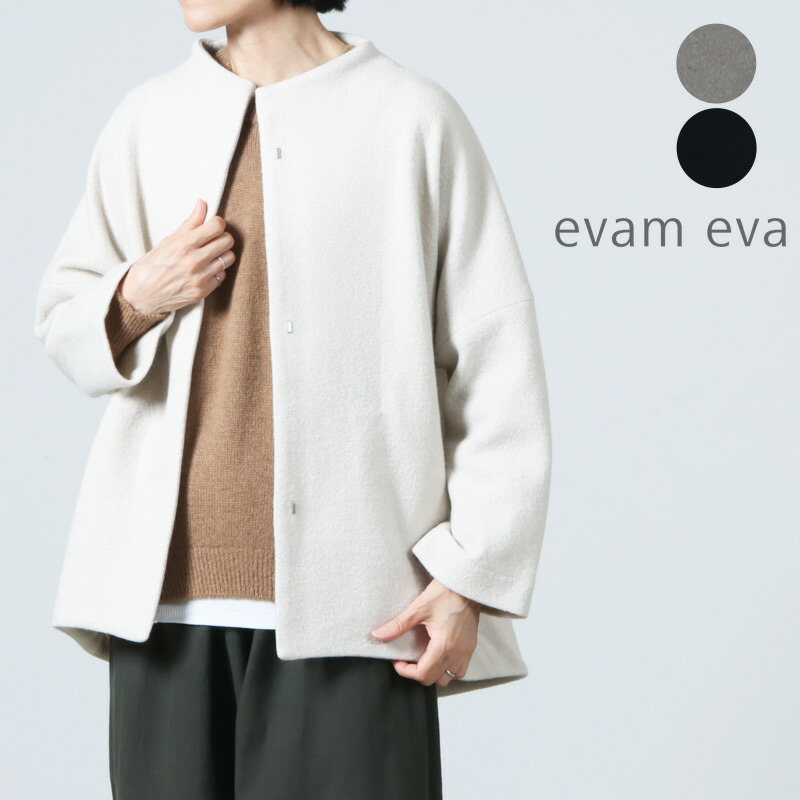 楽天市場】evameva エヴァムエヴァ press wool short coat プレス