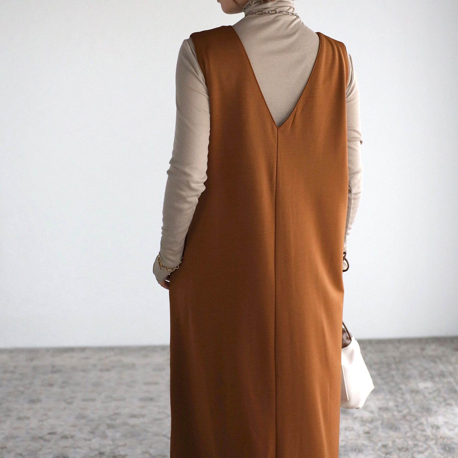 楽天市場】【即納】ゆったり 2WAY 前後 Vネック ボタン ワンピース