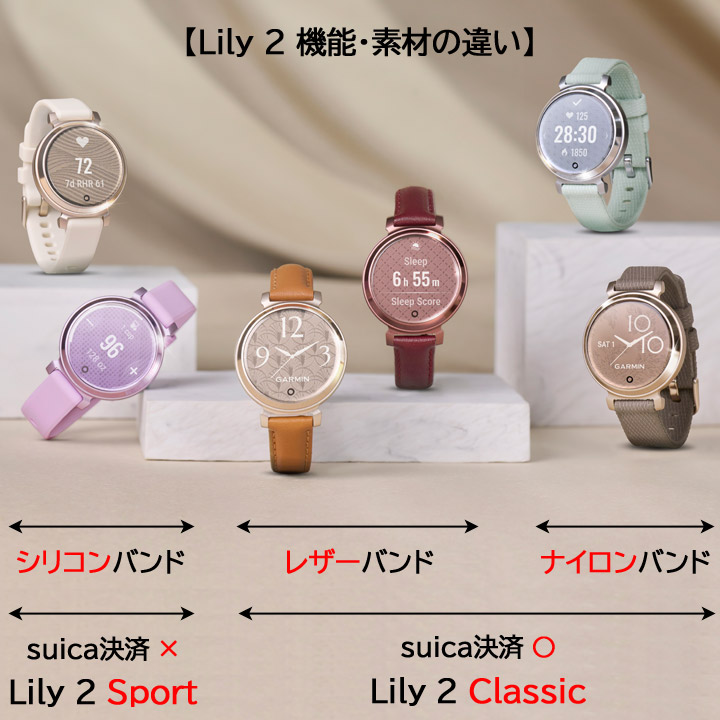 ガーミン Lily Sport Light Sand スマートウォッチ