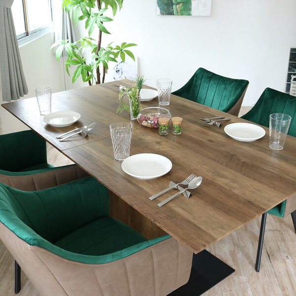 楽天市場】ダイニングテーブルセット 伸長式 4人掛け 5点 6人掛け 8人