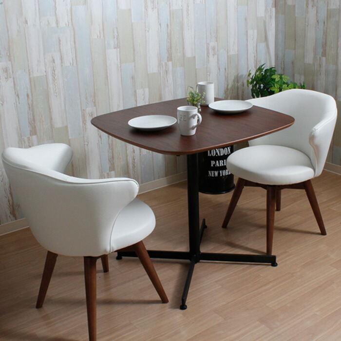 楽天市場】ダイニングセット 3点 幅75cm 2人 2人掛け 2人用 2脚セット