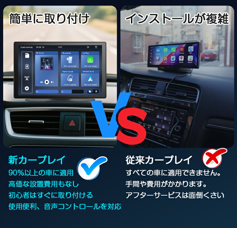 楽天市場】ディスプレイオーディオ カーナビ ポータブル 車用ナビ 9