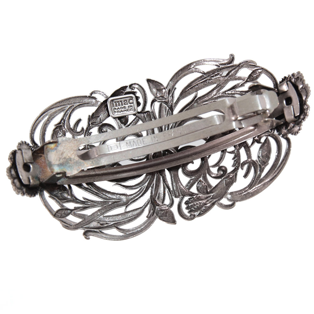 楽天市場】バレッタ レースメタル ボタニカル シルバー 147659