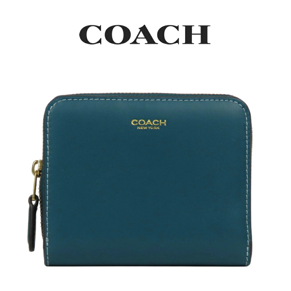 楽天市場】二つ折り財布 ブルー coachの通販