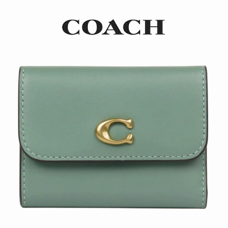 楽天市場】コーチ 三 つ折り 財布（カラーグリーン）の通販