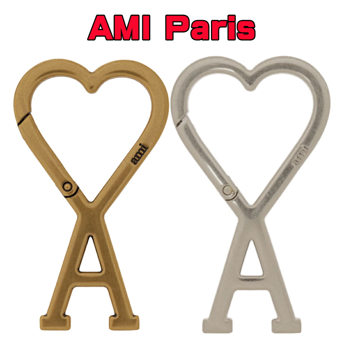 楽天市場】AMI Paris キーホルダー アミ パリス ロゴチャーム