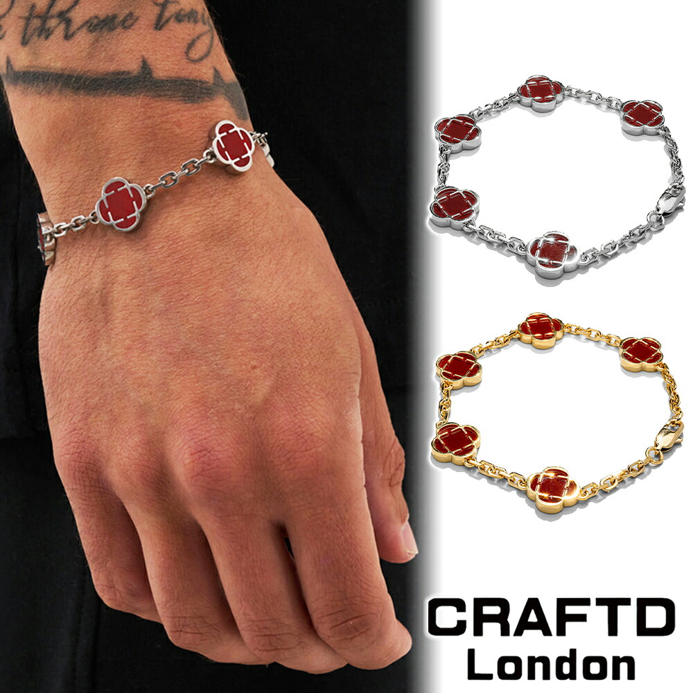 楽天市場】CRAFTD London クラフトロンドン ブレスレット RED CLOVER