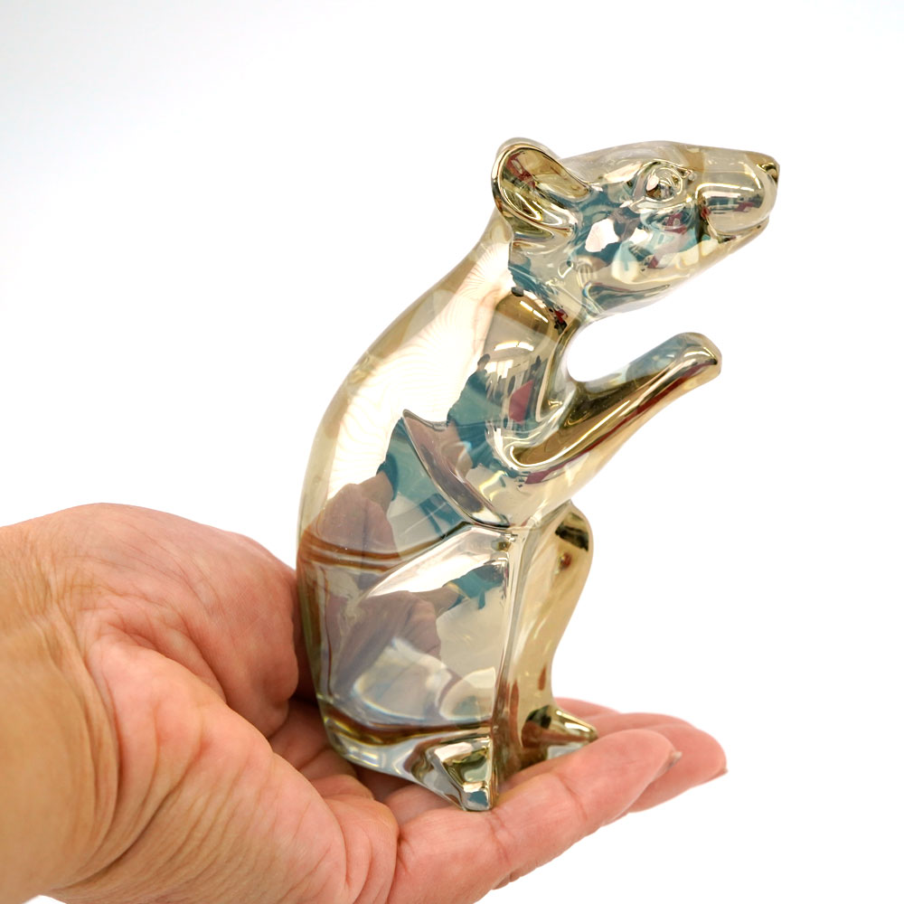 楽天市場】バカラ クリスタル 干支 子 ネズミ 鼠 クリア ゴールド