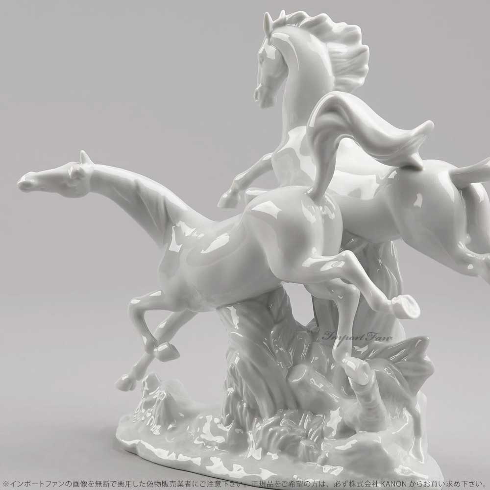 楽天市場】リヤドロ 駆ける馬 ホワイト ウマ 午 干支 置物 01008682