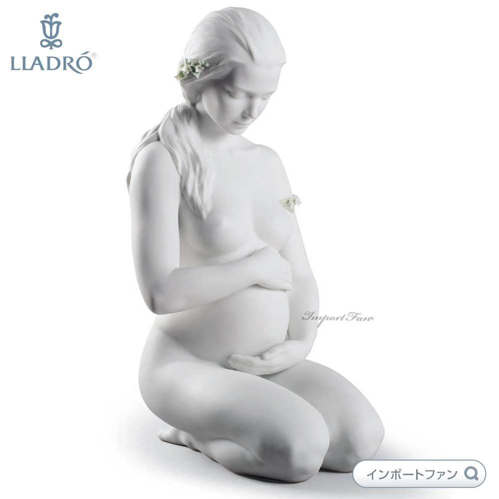 楽天市場】リヤドロ 新しい命 ホワイト 妊婦 母 赤ちゃん 置物