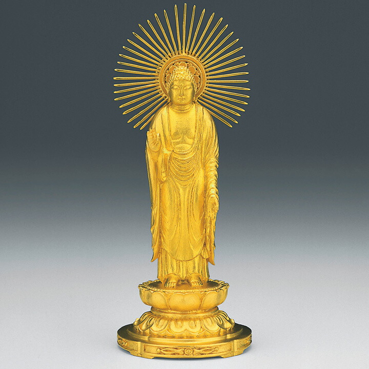 楽天市場】ご本尊 阿弥陀如来（東） 10cm 純金 (24K) 50g 仏像 品質