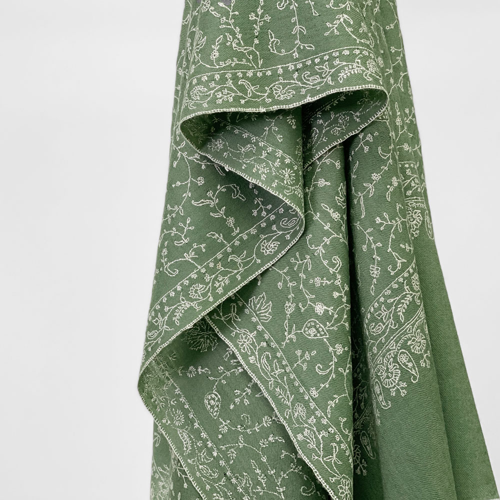 楽天市場】InDream パシュミナ 刺繍 ショール ［100cmx200cm］ 緑