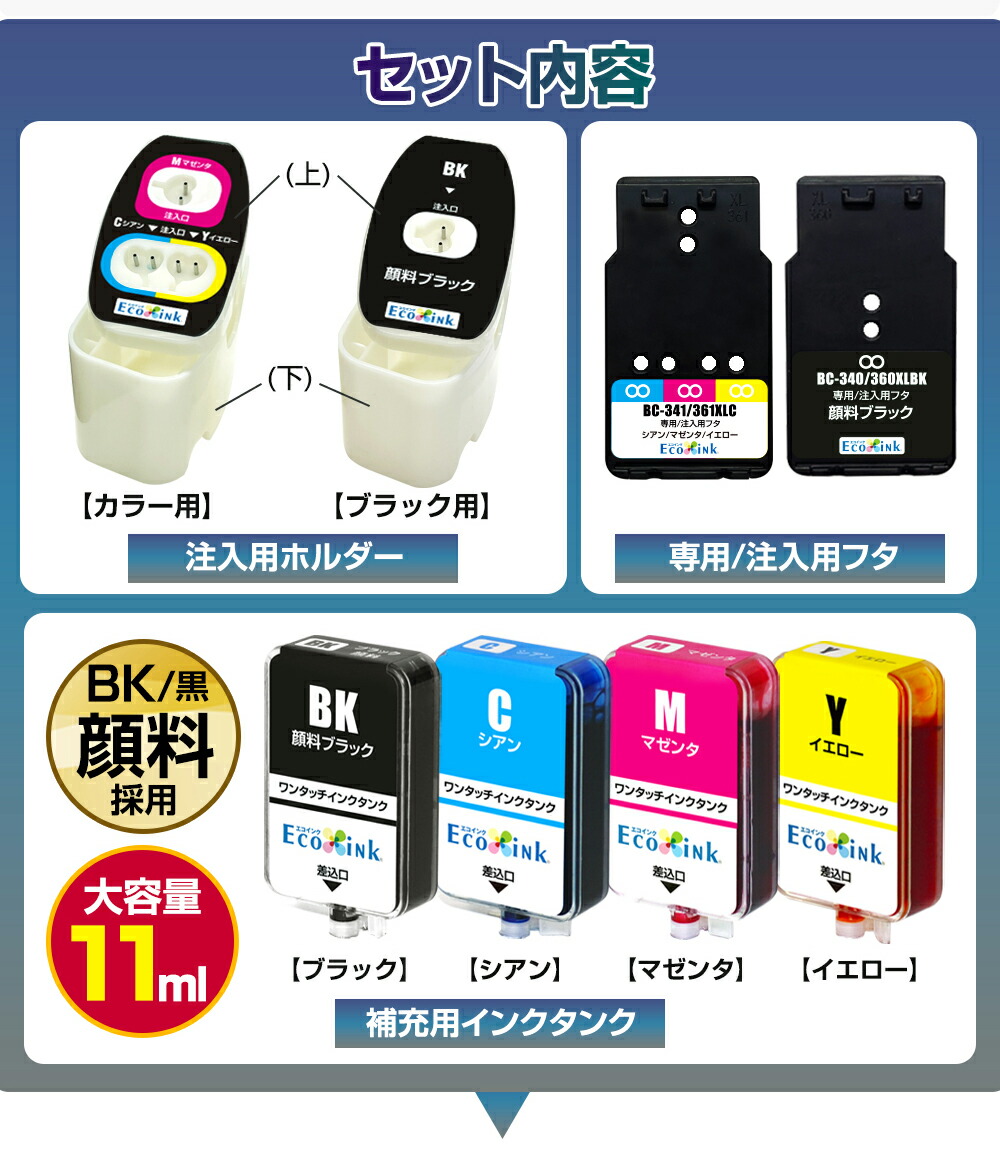 楽天市場】BC-360 BC-361 BC-340 BC-341【詰め替え器具+補充用インク