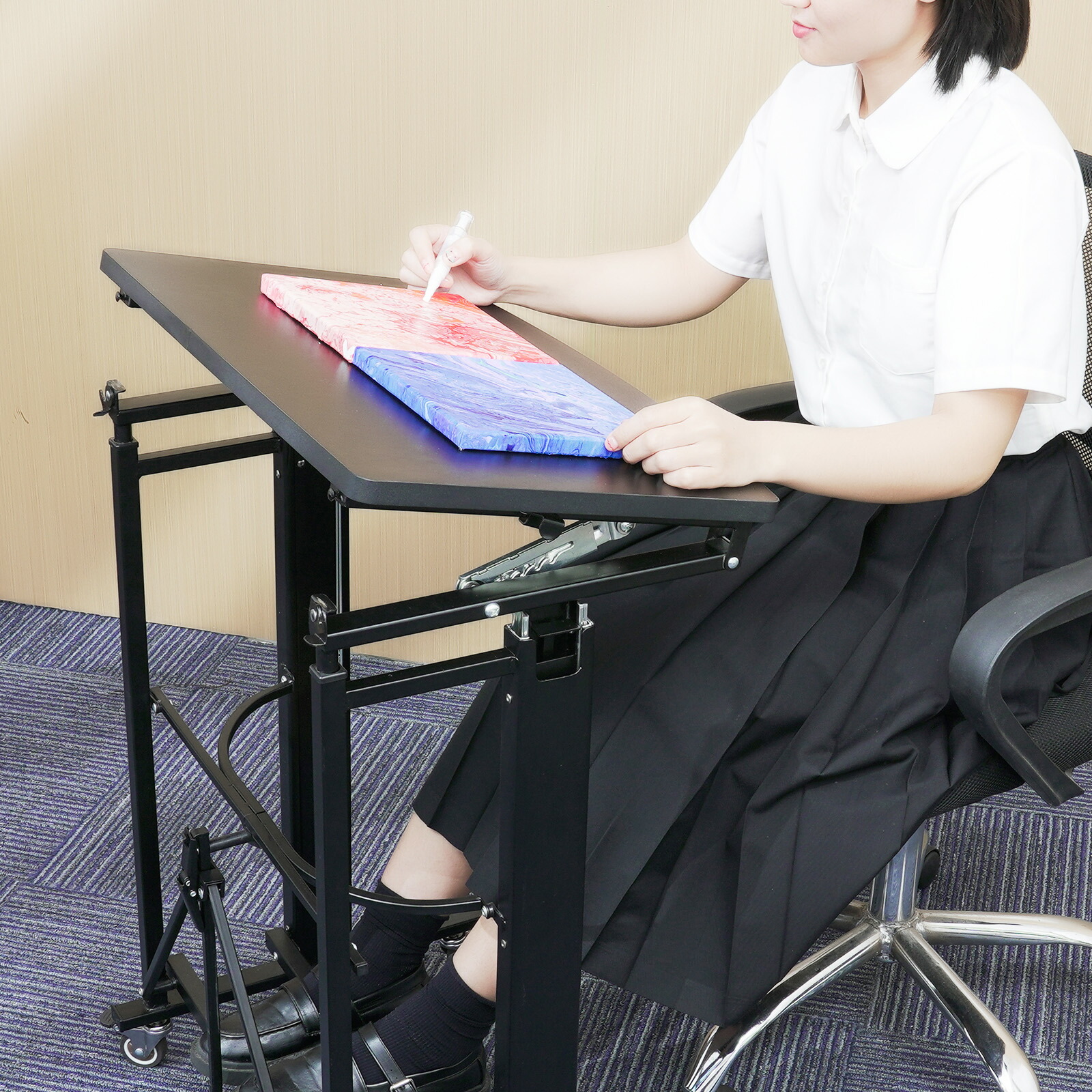 楽天市場】【楽天スーパーSALE20%OFF！】折りたたみデスク 昇降式 角度