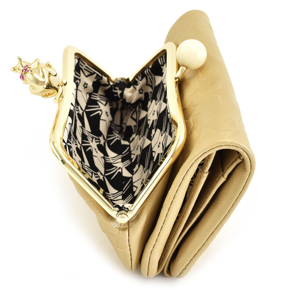 楽天市場】アナスイ 財布 二つ折り財布 がま口財布 ゴールド ANNA SUI