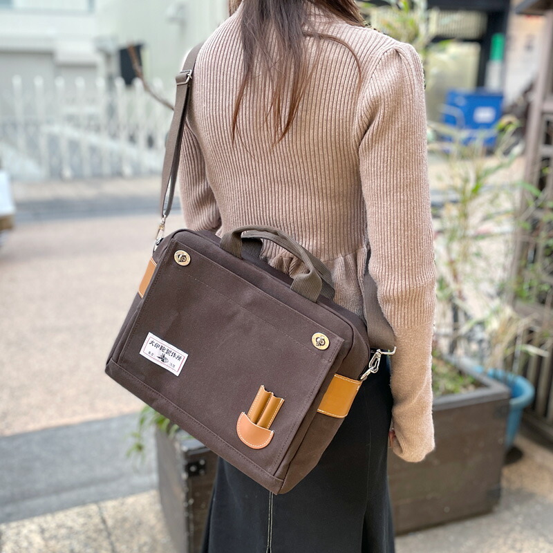 楽天市場】【犬印鞄】犬印純綿6号帆布3ウェイバッグ（A4横） : 犬印鞄