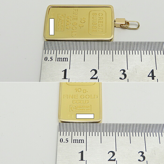 楽天市場】スイスクレジット 10g インゴット ペンダントトップ K24 K18