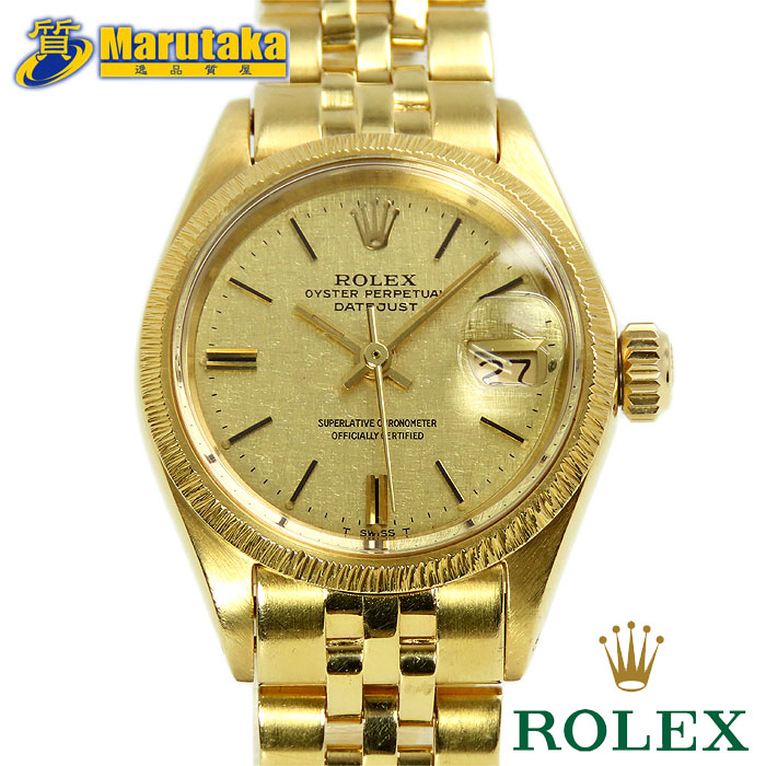 楽天市場】ROLEX ロレックス デイトジャスト 6927/8 K18 金無垢