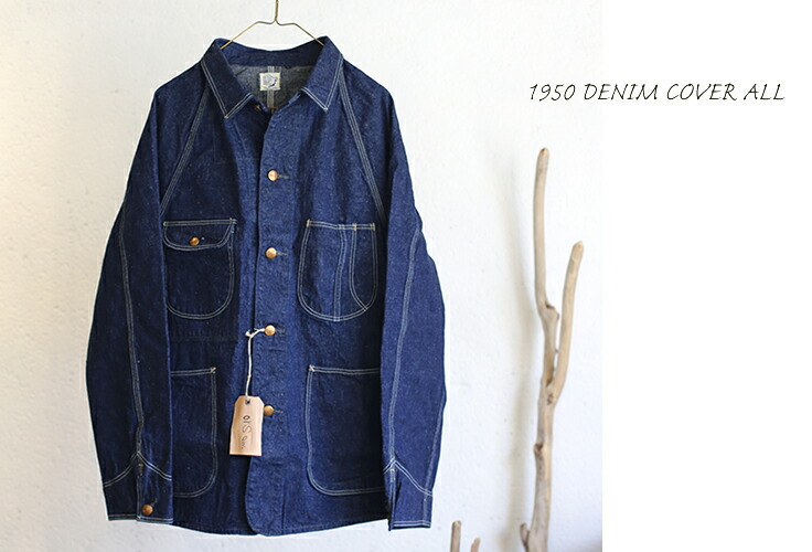 楽天市場】【orslow】 1950 DENIM COVER ALL One Wash 9oz(オンス