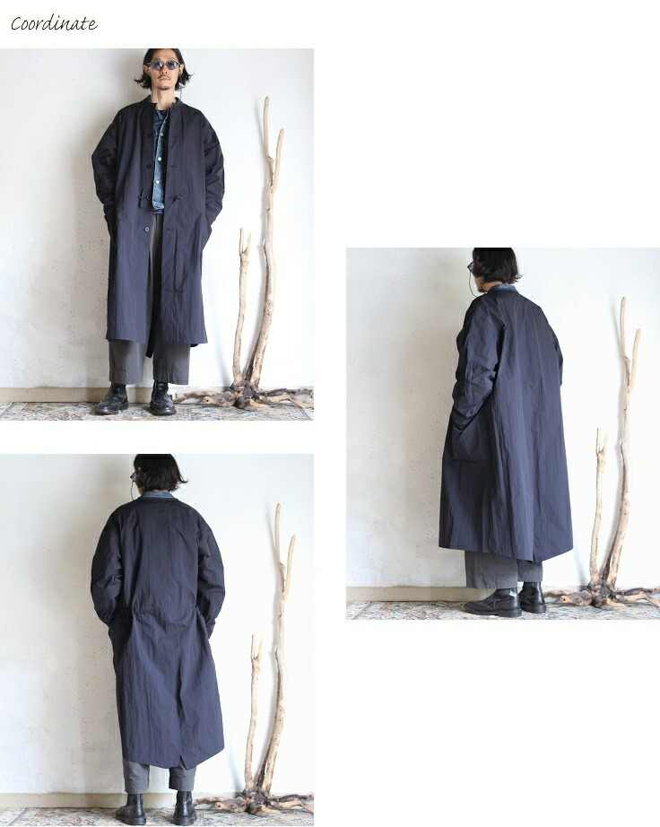 楽天市場】【40%OFFセールSALE】【orslow】ARMY NO COLLAR COAT BLACK