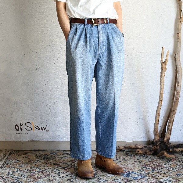 楽天市場】【30%OFFセールSALE】【orslow】 TWO TUCK DENIM WIDE
