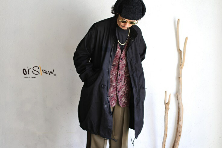 楽天市場】【orslow】 M-65 FISH TAIL COAT BLACK オアスロウ