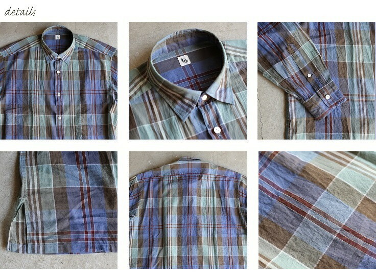 楽天市場】【Kaptain Sunshine】 Regullar Collar Shirt SUMMER PLAID