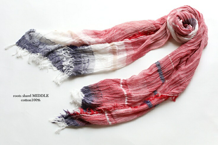 楽天市場】tamaki niime 玉木新雌 roots shawl cotton middle rsm181