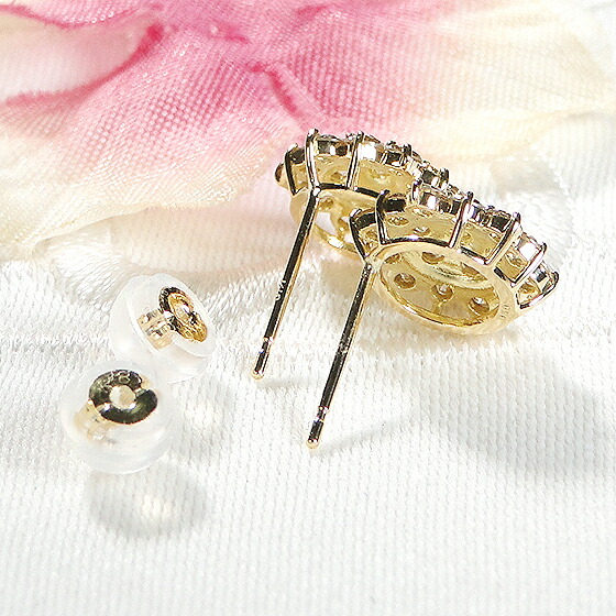 楽天市場】K18YG【1.00ct】ダイヤモンド フラワーモチーフ ピアス