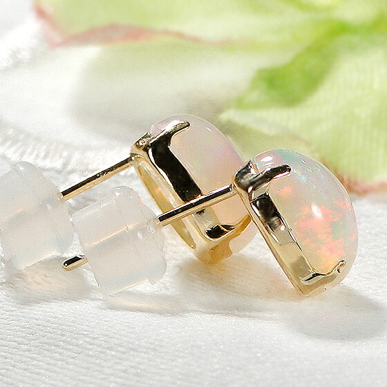 楽天市場】K18YG オパール ピアス【送料無料】代引手数料無料 品質