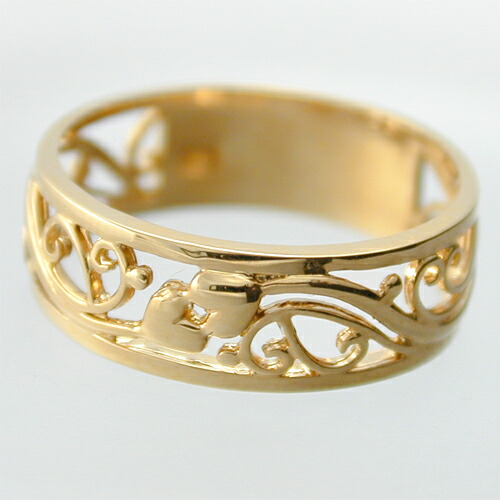 楽天市場】K18 唐草模様 リング 18金ゴールド【送料無料】【あす楽対応